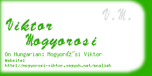 viktor mogyorosi business card